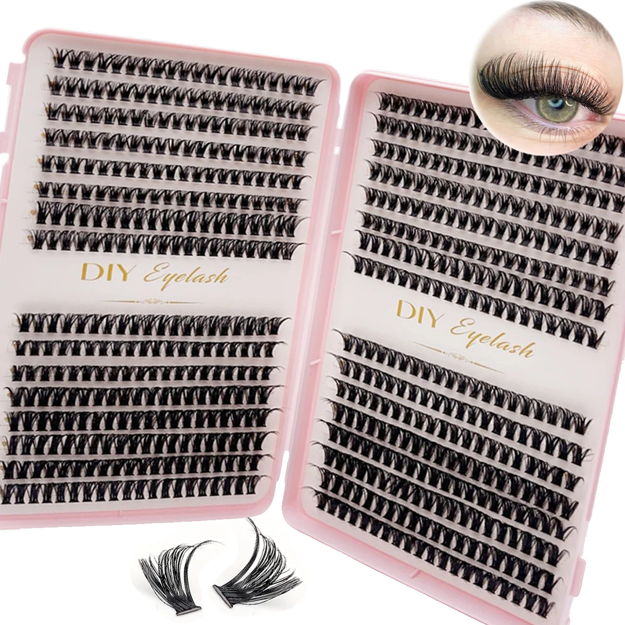 Eyelash Extension Wispy Look - 640 Stück DIY Persönliche Wimpern 40P