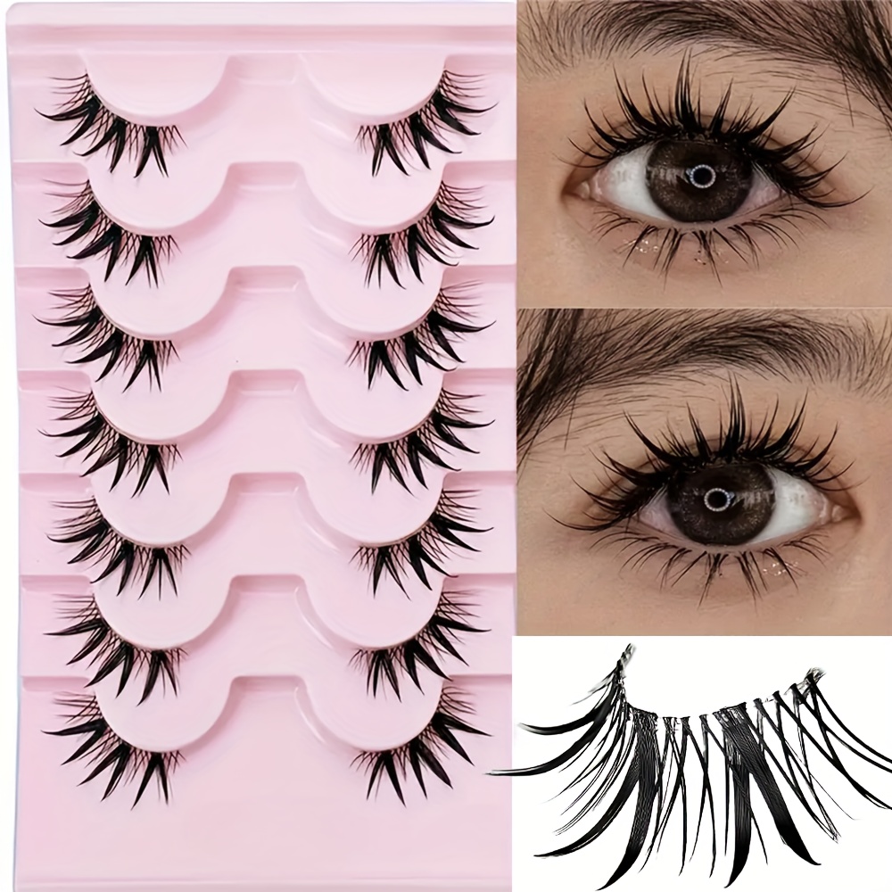 Eyelash Extension Japan - 7 Paar Halbe Wimpern, Künstliche Wimpern