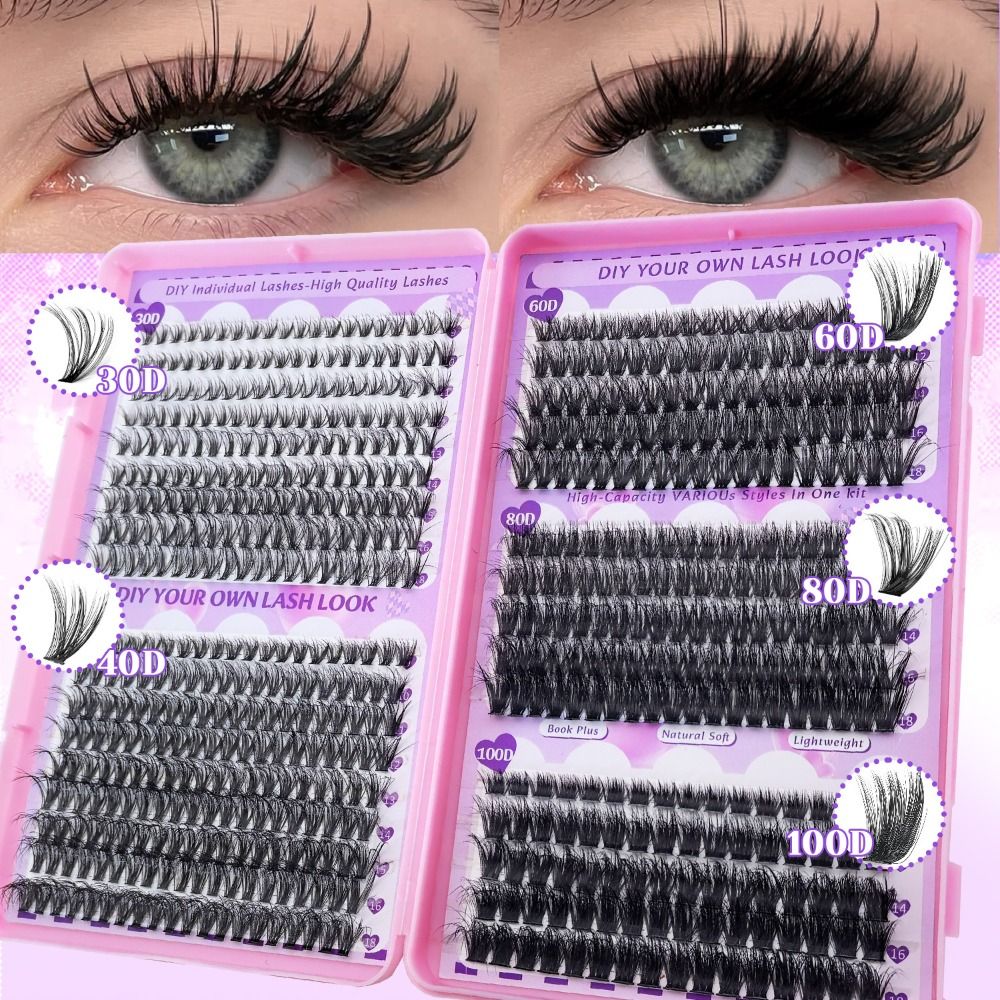 Eyelash Extension Wispy Look - 9-18mm Lange Künstliche Wimpern zum Kleben