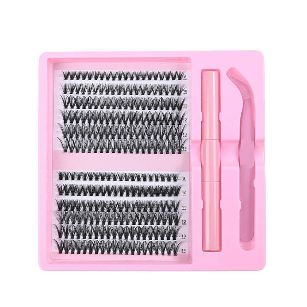 Eyelash Extension Wispy Look - 12 Reihen Natürlich Aussehende Falsche Wimpern,