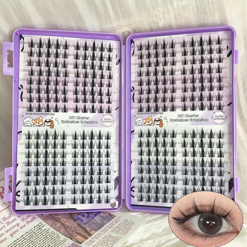 Eyelash Extension Japan - Manga Wimpern-Cluster Sharp 320 Stück, 13mm