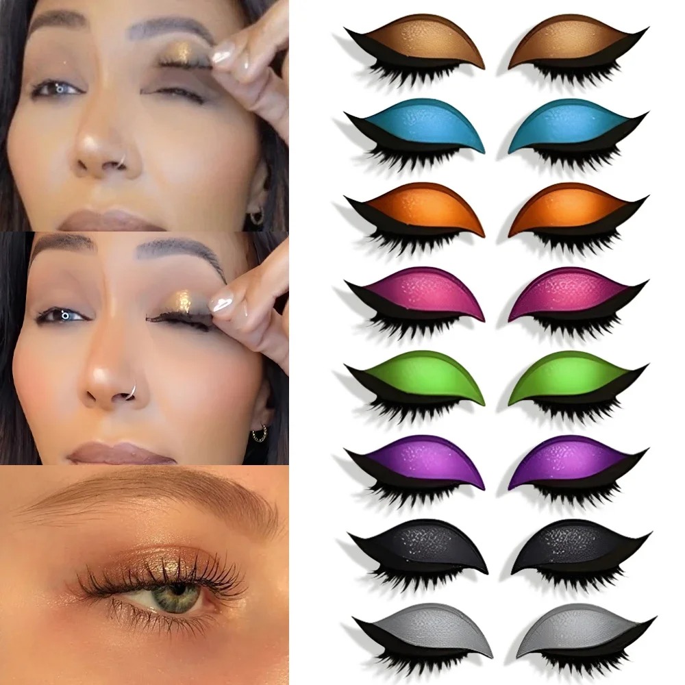 Lash Mapping Sticker - 2-in-1 Wiederverwendbarer Lidschatten- und Wimpern-Patch, Augen-Make-up-Aufkleber