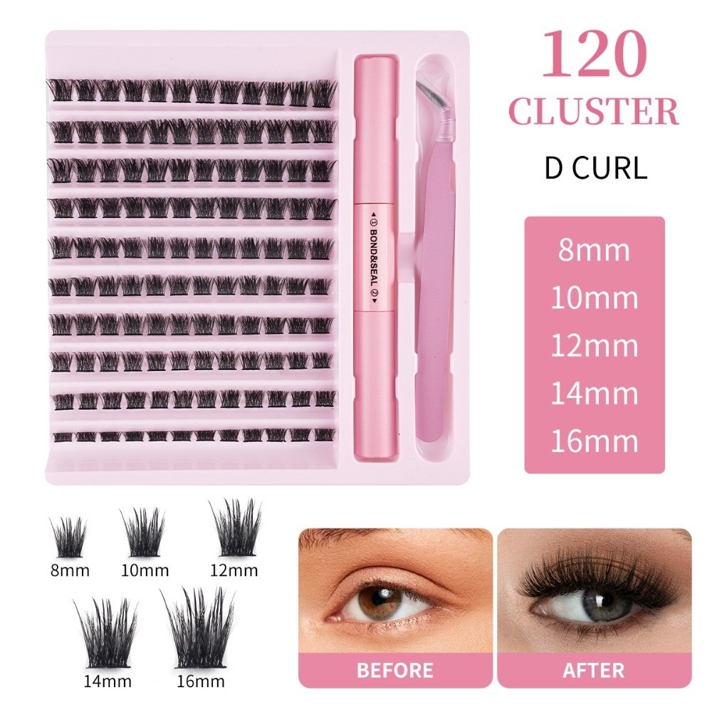 Eyelash Extension Wispy Look - Hochwertige Bond-and-Seal Künstliche Wimpern Natürlicher Look