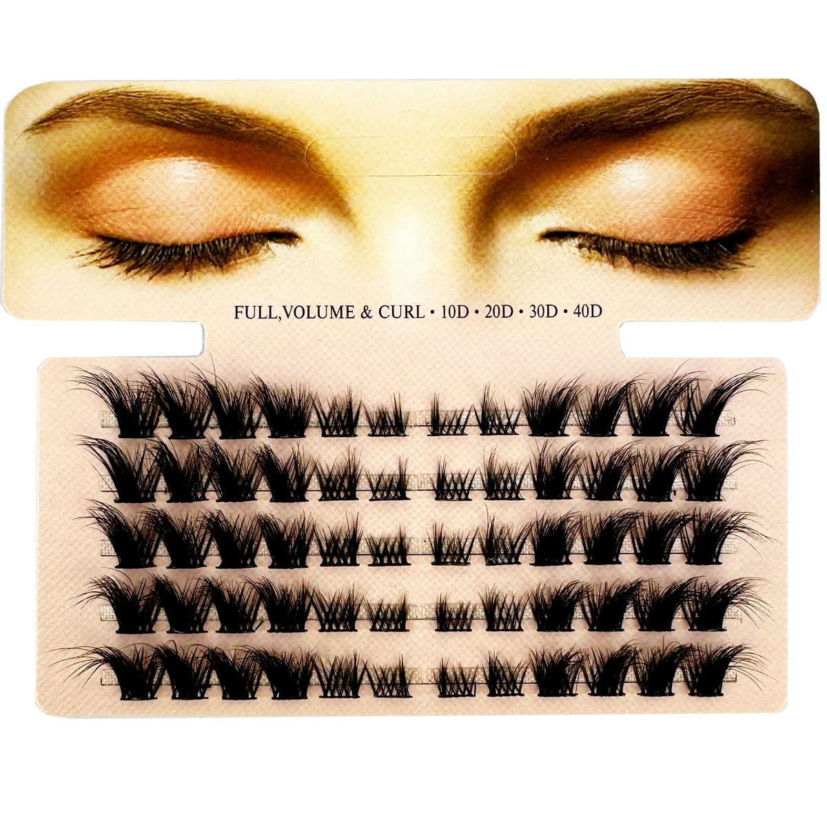 Eyelash Extension Single Lash - Mix 3D Flauschige Einzel-Cluster Wimpernverlängerung Segmentierte
