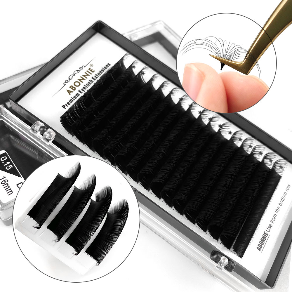 Eyelash Extension Natural Classic - Abonnie Wimpernverlängerung, Seide, weich, Profis, individuelle