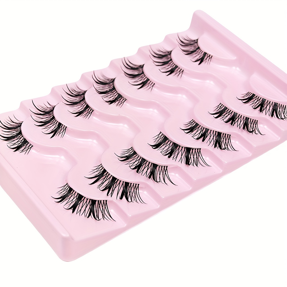 7 Paar Halbe Wimpern, Künstlic – Eyelash Extension Japan Bewertung und Preis