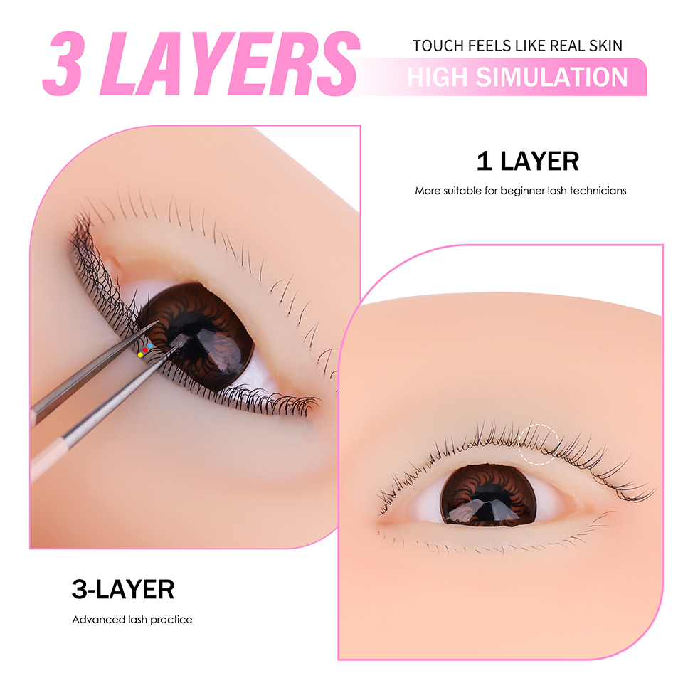 3-Schicht-Silikon-Augenmodell  – Eyelash Extension Natural Classic Bewertung und Preis
