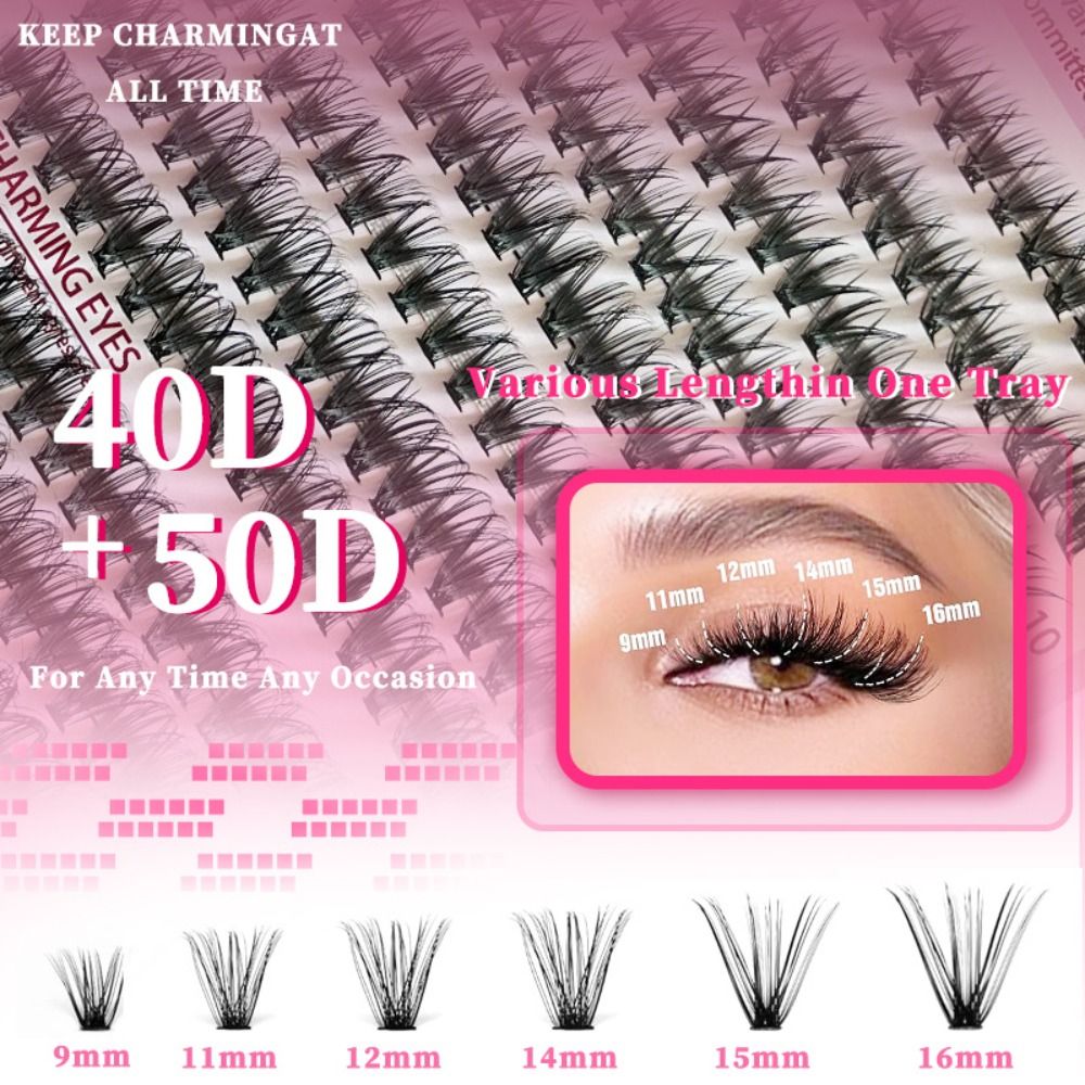9-16mm Lange Falsche Wimpern 3 – Eyelash Extension Wispy Look Bewertung und Preis