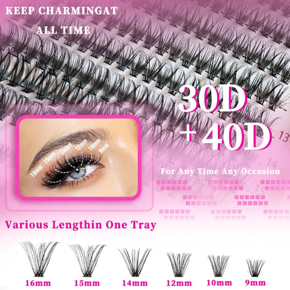 9-16mm Lange Falsche Wimpern 3 – Eyelash Extension Wispy Look Bewertung und Preis